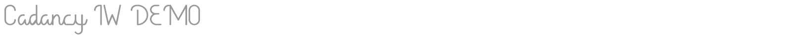 Cadancy IW font preview